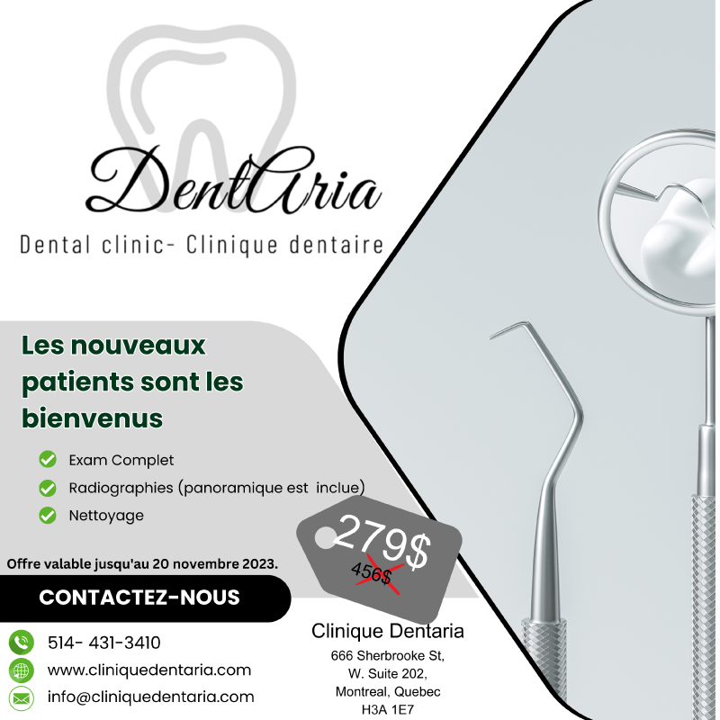 DentAria Dental Clinic Clinique Dentaire services dentistes