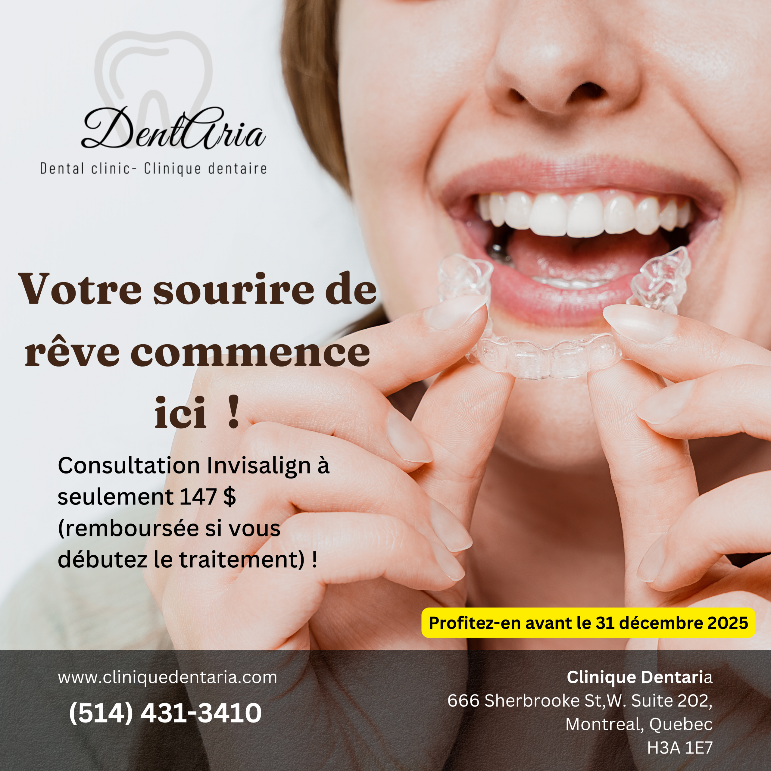 Clinique Dentaire DentAria à Montréal – Dentistes, soins dentaires complets et services de santé bucco-dentaire